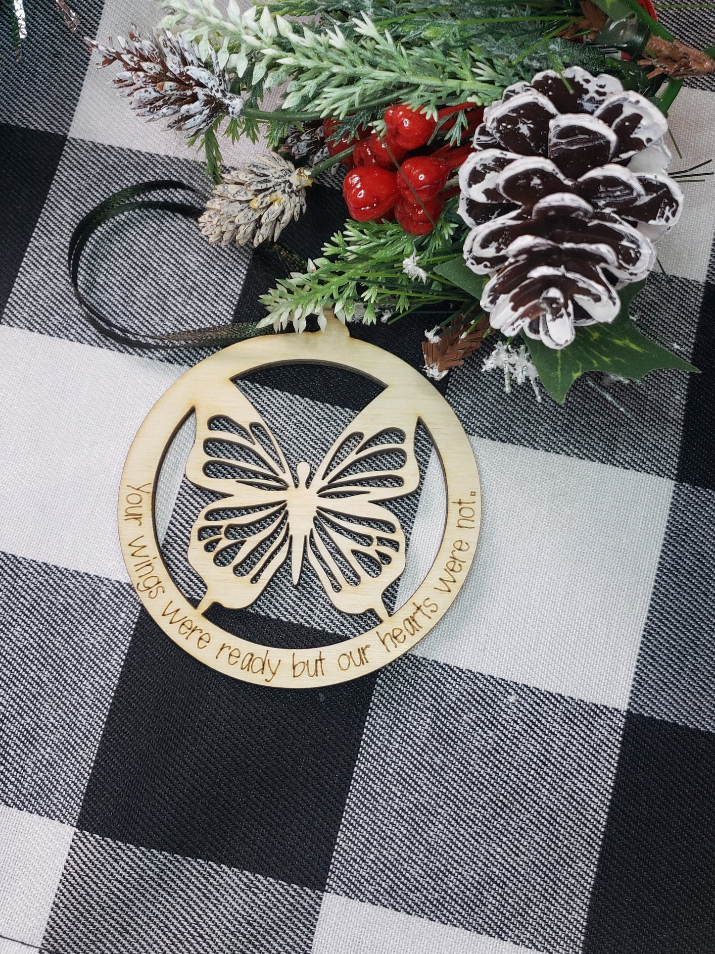 Butterfly Memorial Christmas Ornament