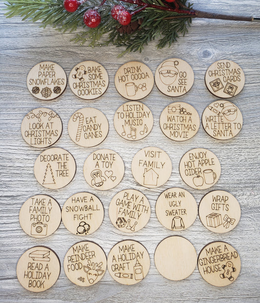 Christmas Activity Tokens 24 piece set