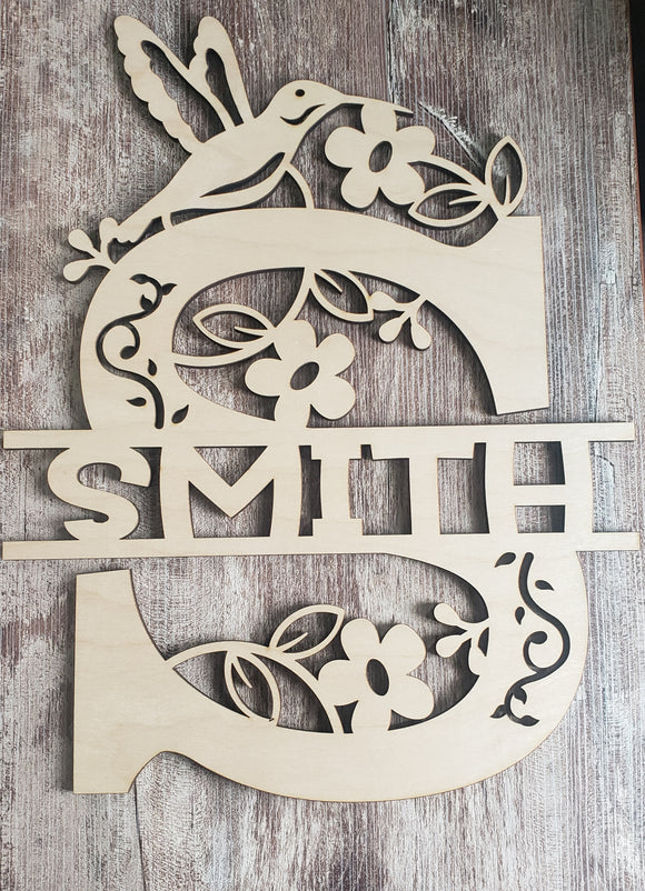 Hummingbird or Butterfly Personalized Sign