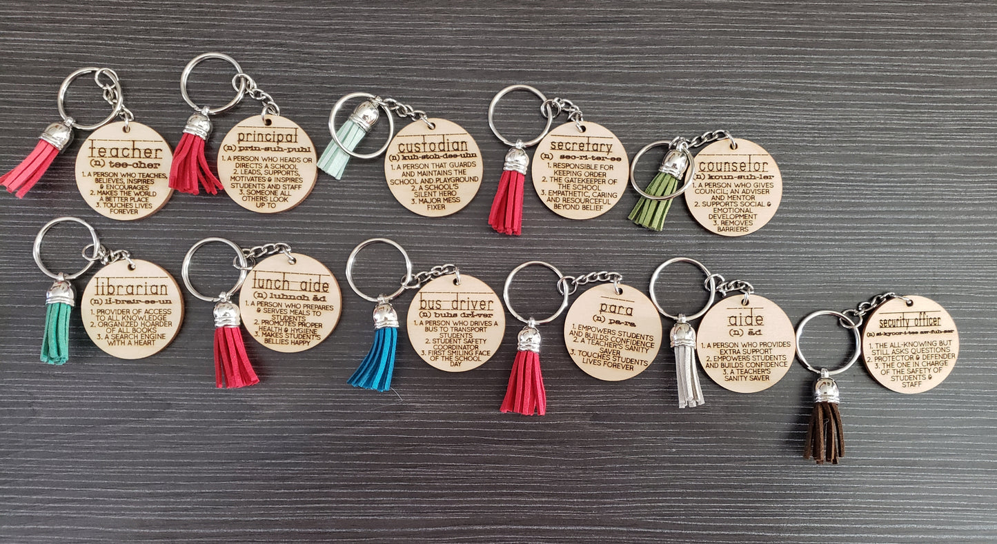 Teacher Meaning Keychains