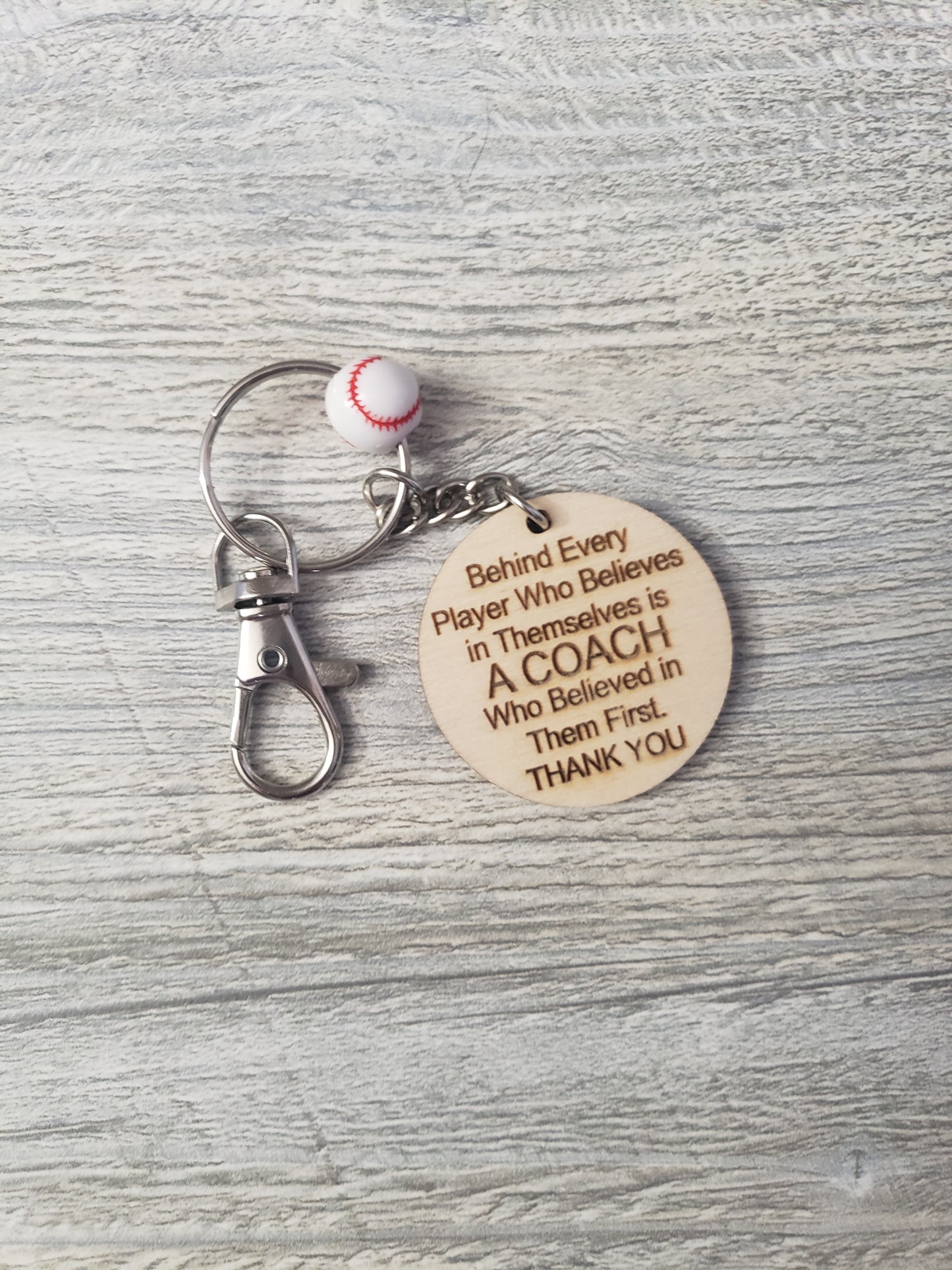 Behind Every Player Coach Keychain
