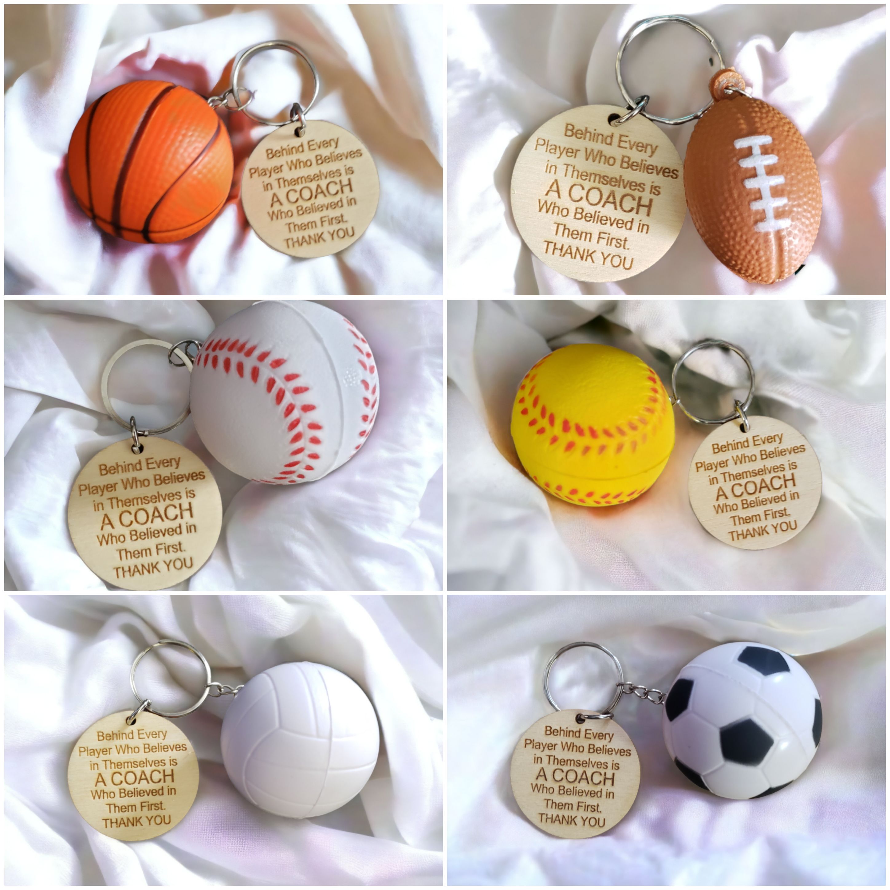 Behind Every Player Coach Keychain Squishy Ball – Wholesale By Kali
