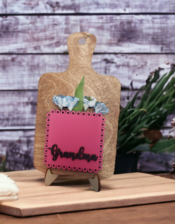 Cutting Board Flower Display Personalized