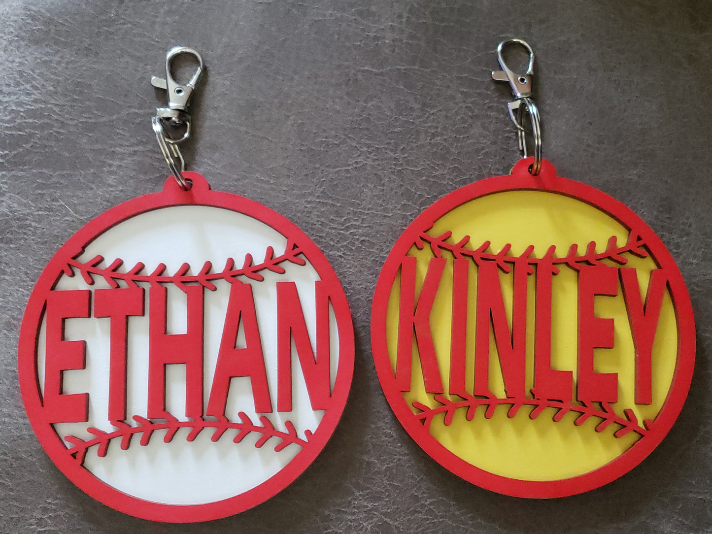 Baseball Softball Soccer Volleyball Basketball Tennis Cheer Football Track Bag Tags or magnet Personalized