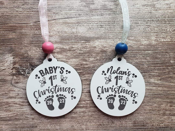 Baby's 1st Christmas Ornament Personalized