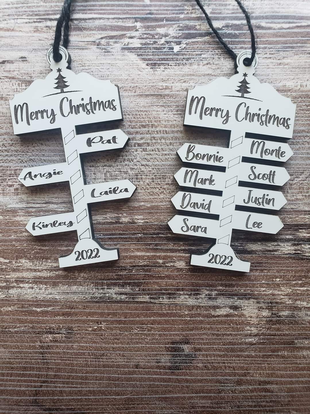 Merry Christmas Light Pole Ornament Personalized