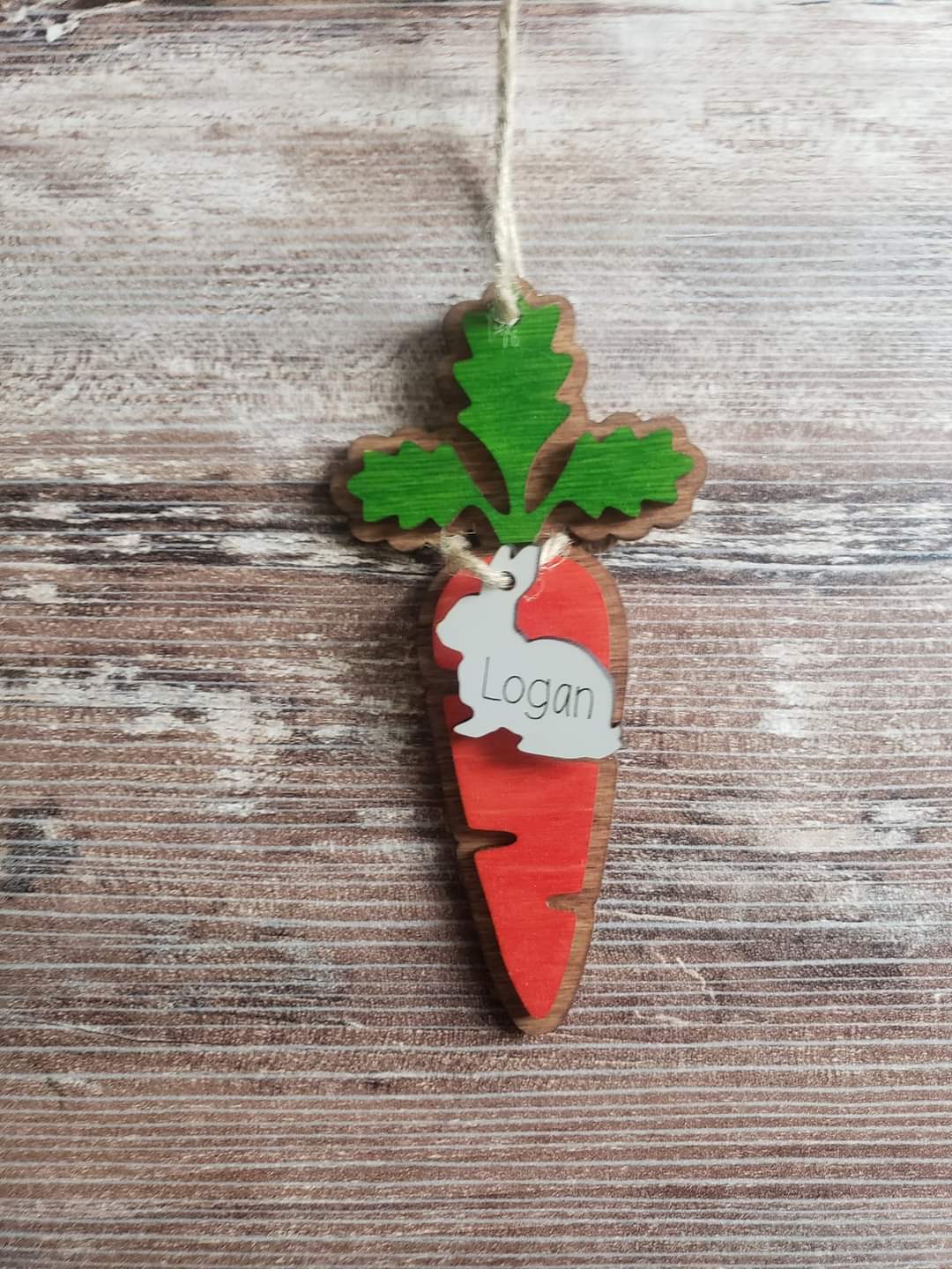 Carrot Easter Basket Personalized Tag. OLD VERSION