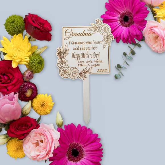Personalized Mother's Day Flower Stakes