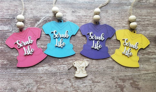 Scrub Life Ornament car charm Nurse