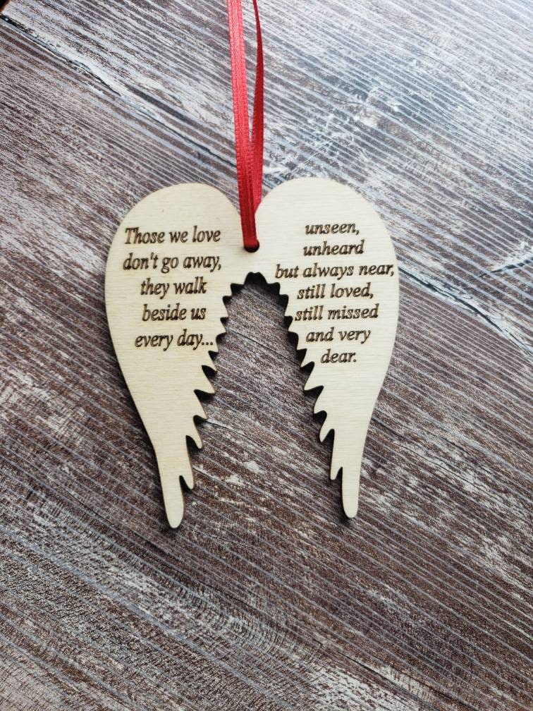 Angel Wing Christmas Ornament Memorial