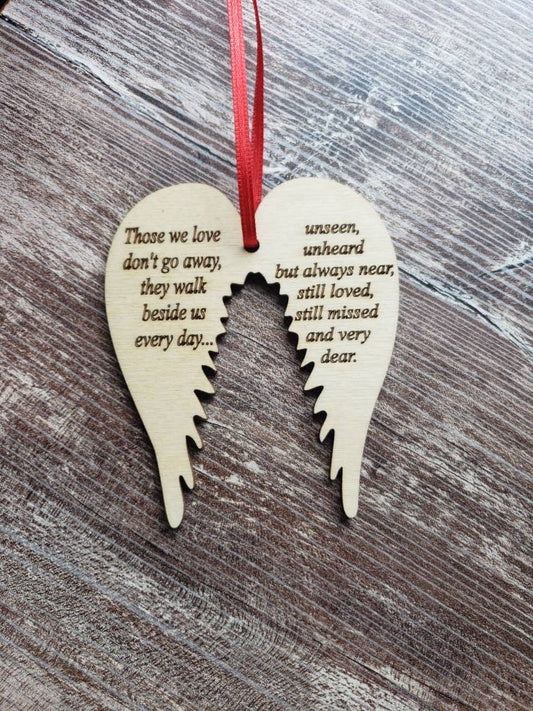 Angel Wing Christmas Ornament Memorial